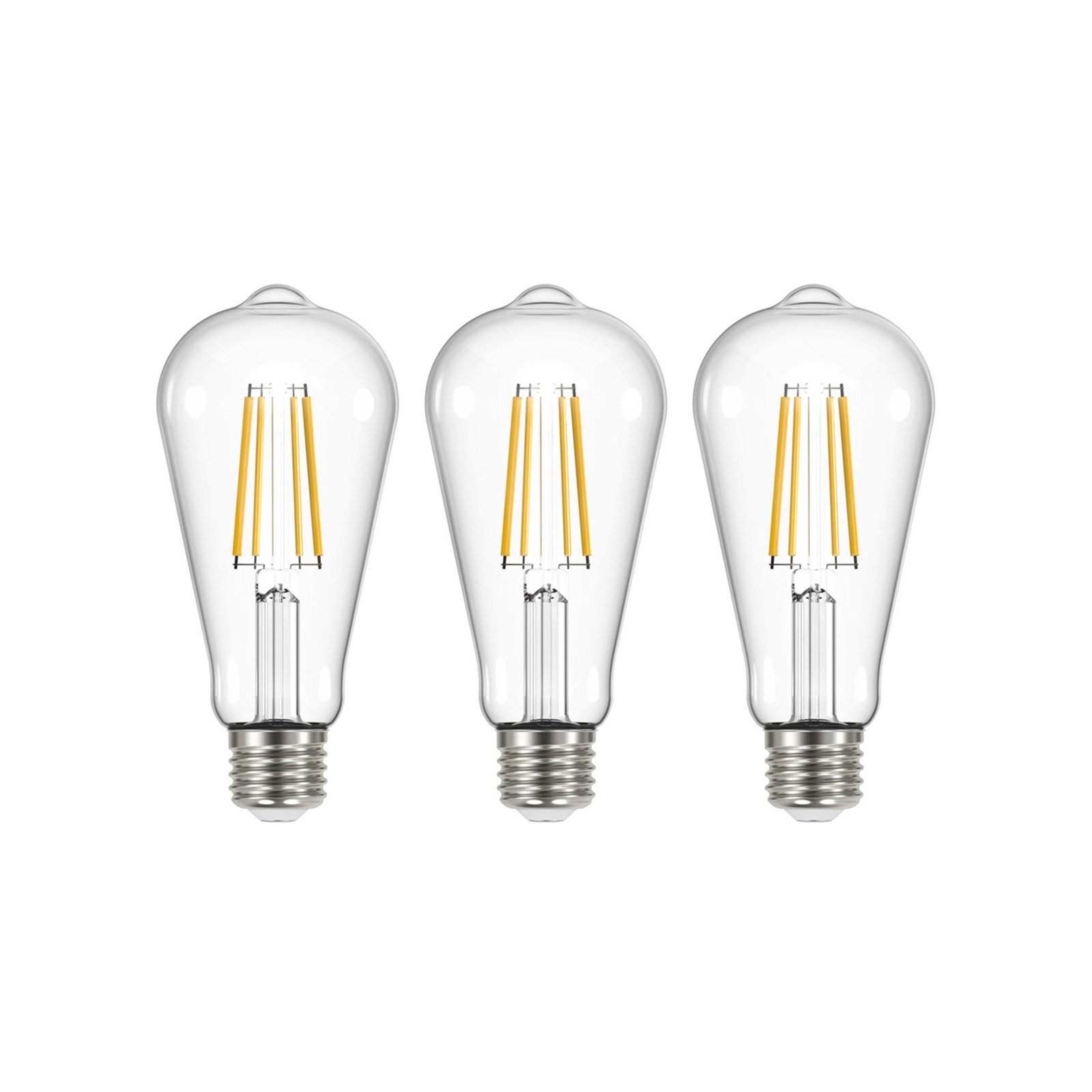 LED-Leuchtmittel Filament klar E27 3,8W 2700K 806lm 3er-Set