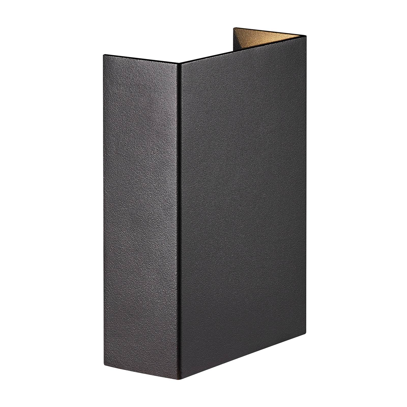 LED-Außenwandleuchte Fold, 10 x 15 cm, schwarz