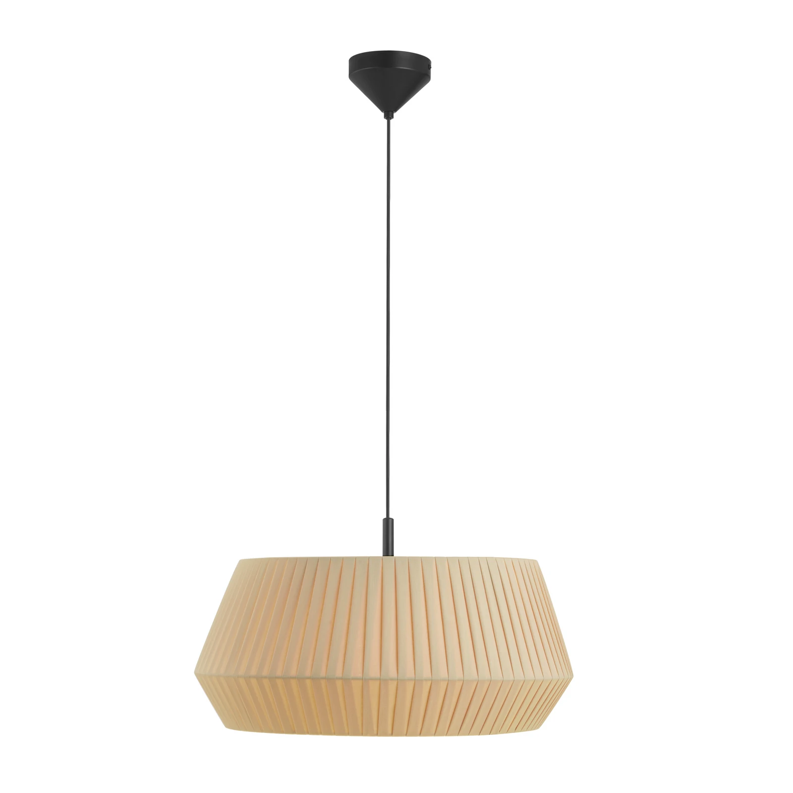 Hängeleuchte Dicte, handgebunden, Ø 53 cm, amber