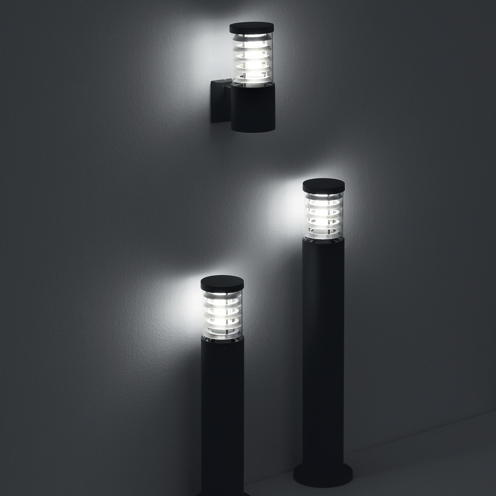 Ideal Lux udendørs væglampe Tronco antracit, aluminium, højde 25 cm