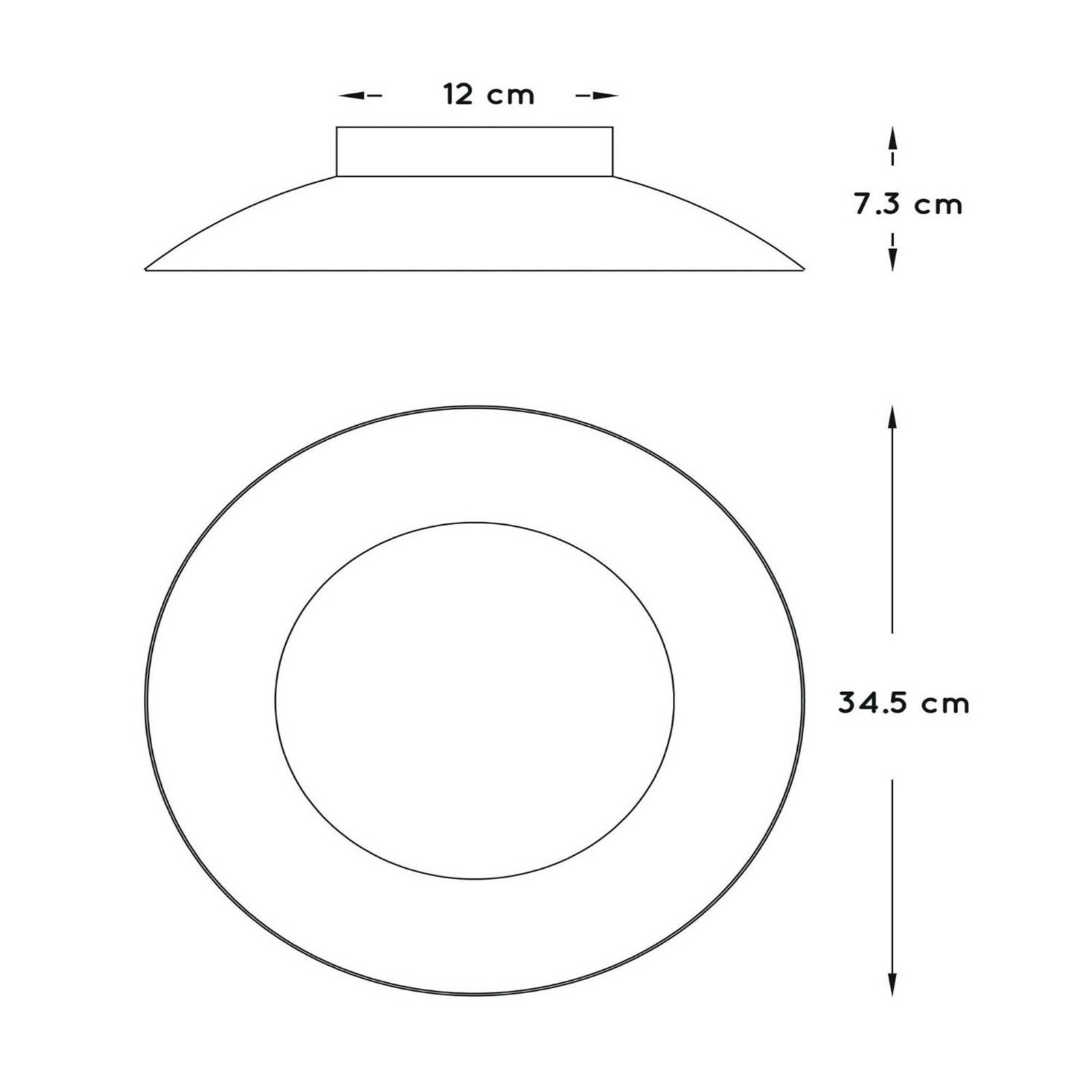 Lucide Plafonieră LED Foskal alamă Ø 345 cm - Camera de zi / sufragerie - modern - alamă mată - Metal
