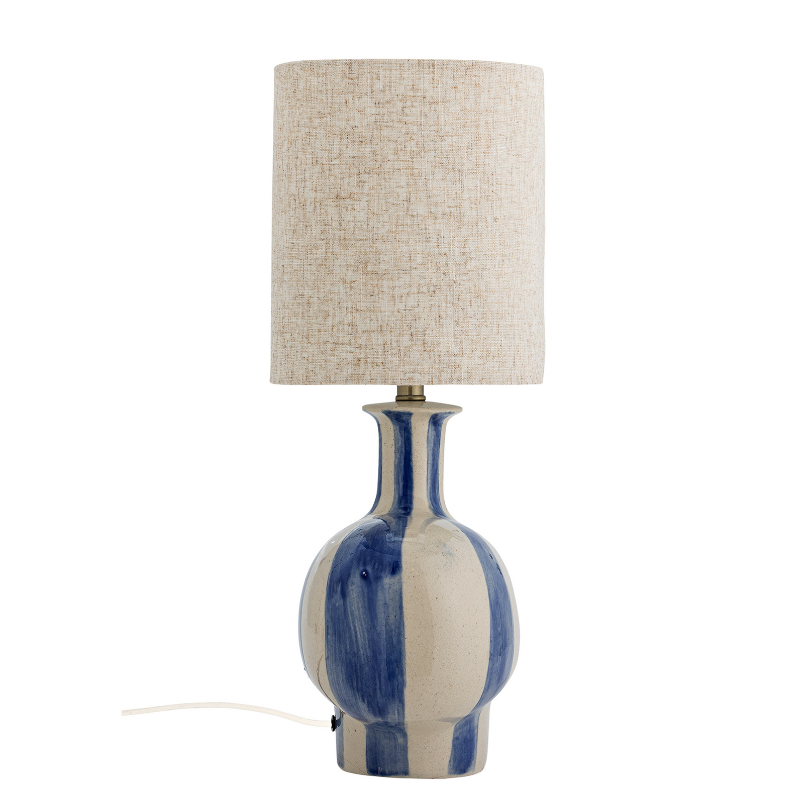 Lampada da tavolo Alida, color crema/blu, altezza 46 cm - Bloomingville