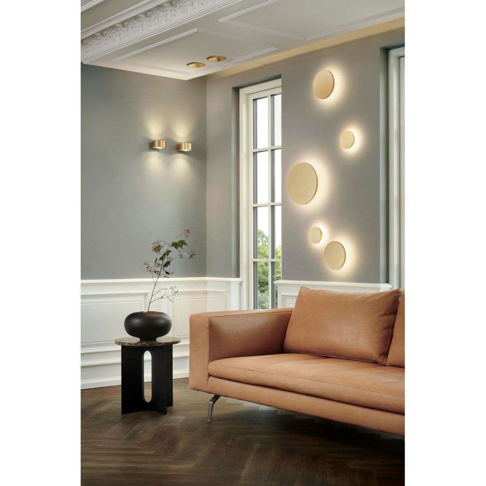 Soho W1 Væglampe Ø12 IP54 2700/3000K Brass LIGHT-POINT - Badeværelse - Aluminium