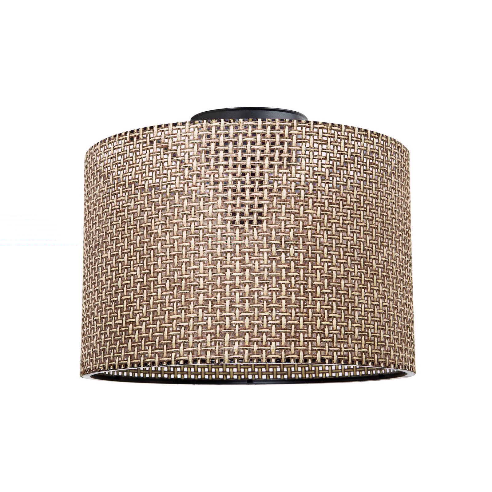 Φωτιστικό οροφής Goza, καφέ με μοτίβο, ύφασμα, Ø 30 cm Φωτιστικό οροφής Goza, καφέ με μοτίβο, ύφασμα, Ø 30 cm