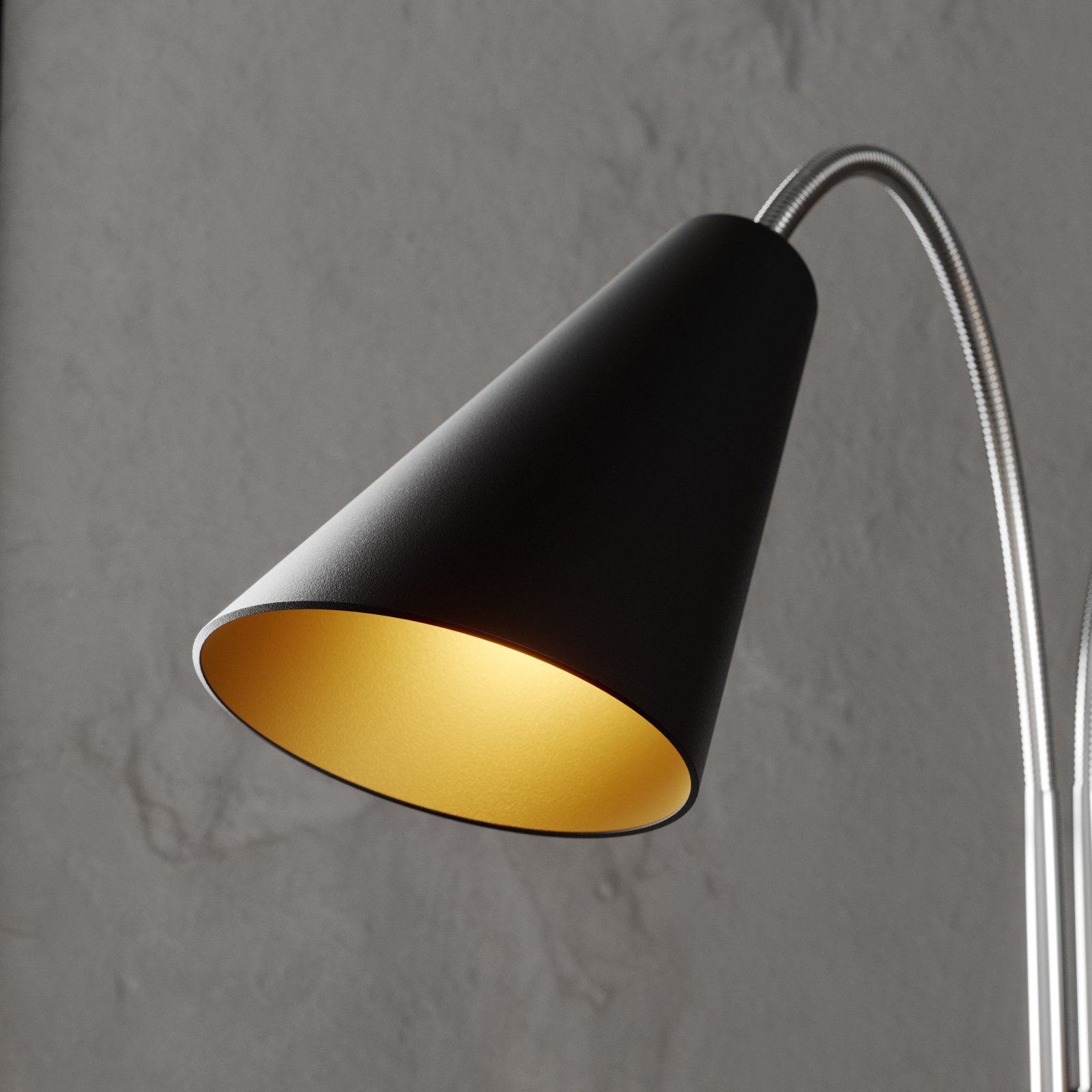 Medira Stehleuchte Black/Gold - Lucande