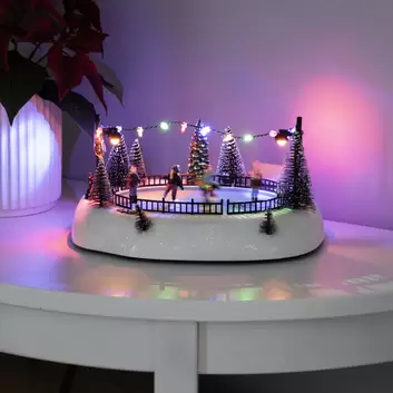 3D-Hologrammkugel Winterlandschaft, 64 LEDs