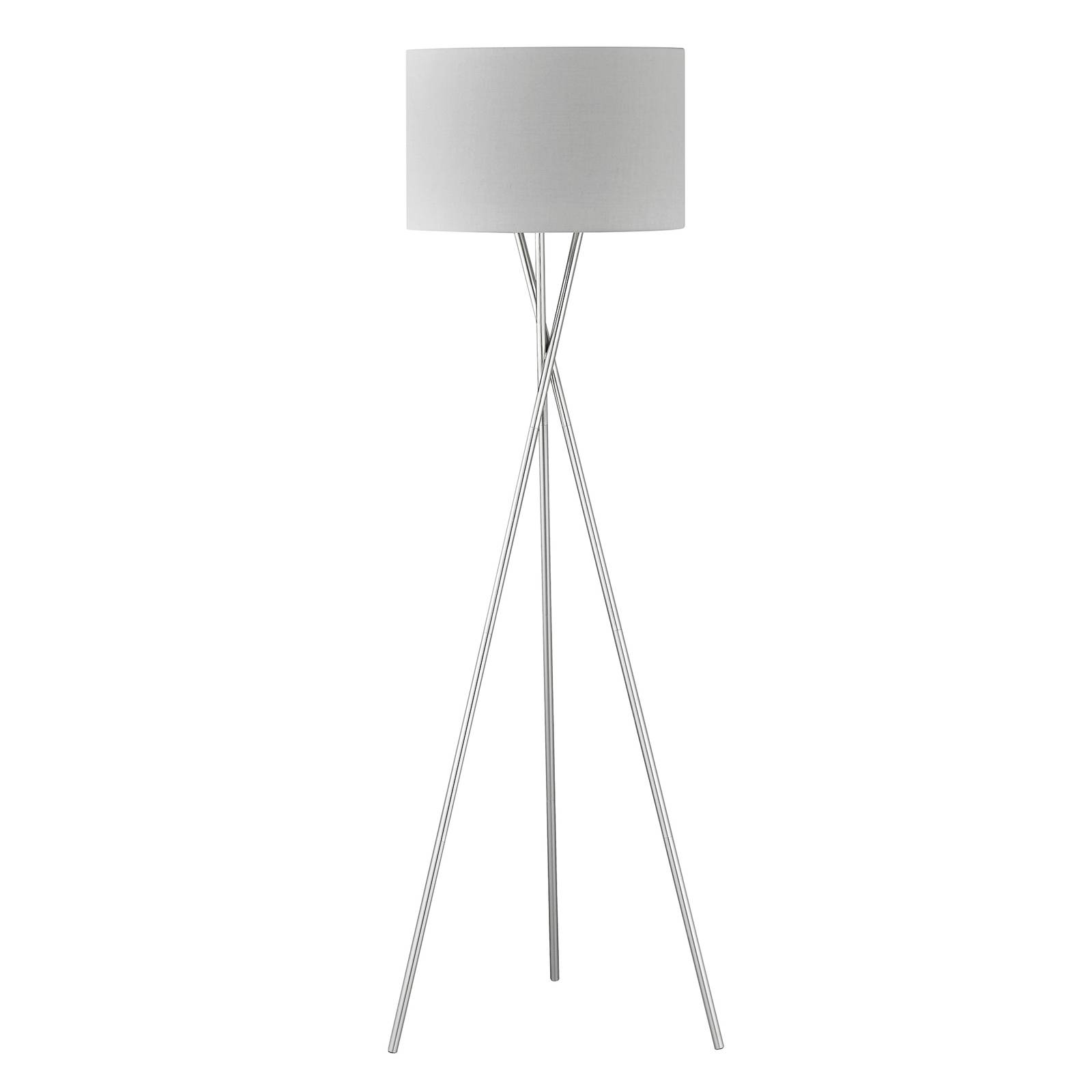 Schöner Wohnen Floor Lamp - Living / Dining Room - Tripod Standard Lamp - Modern - Silver