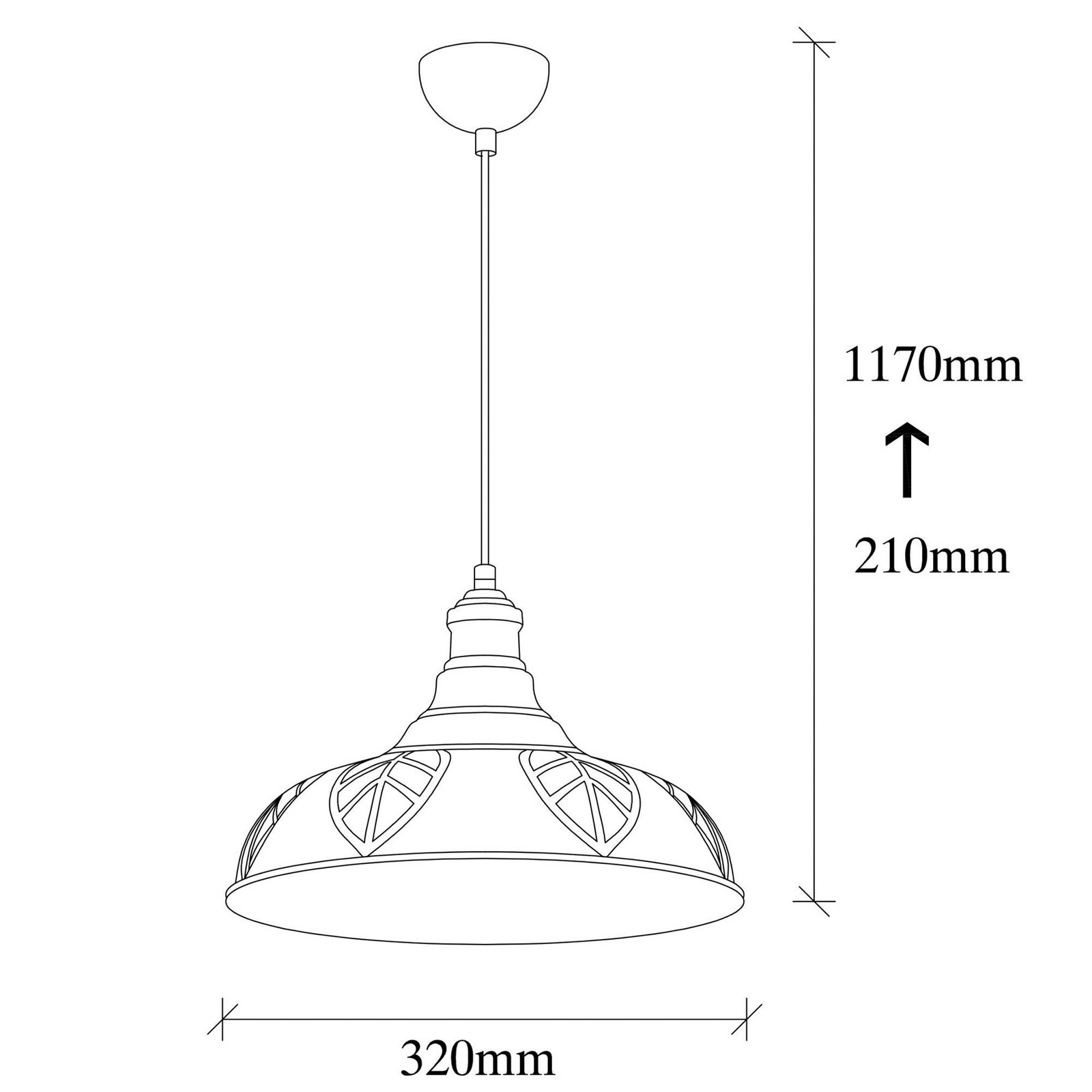 Hängeleuchte Saglam, kupfer, Metall, Ø 32 cm, E27