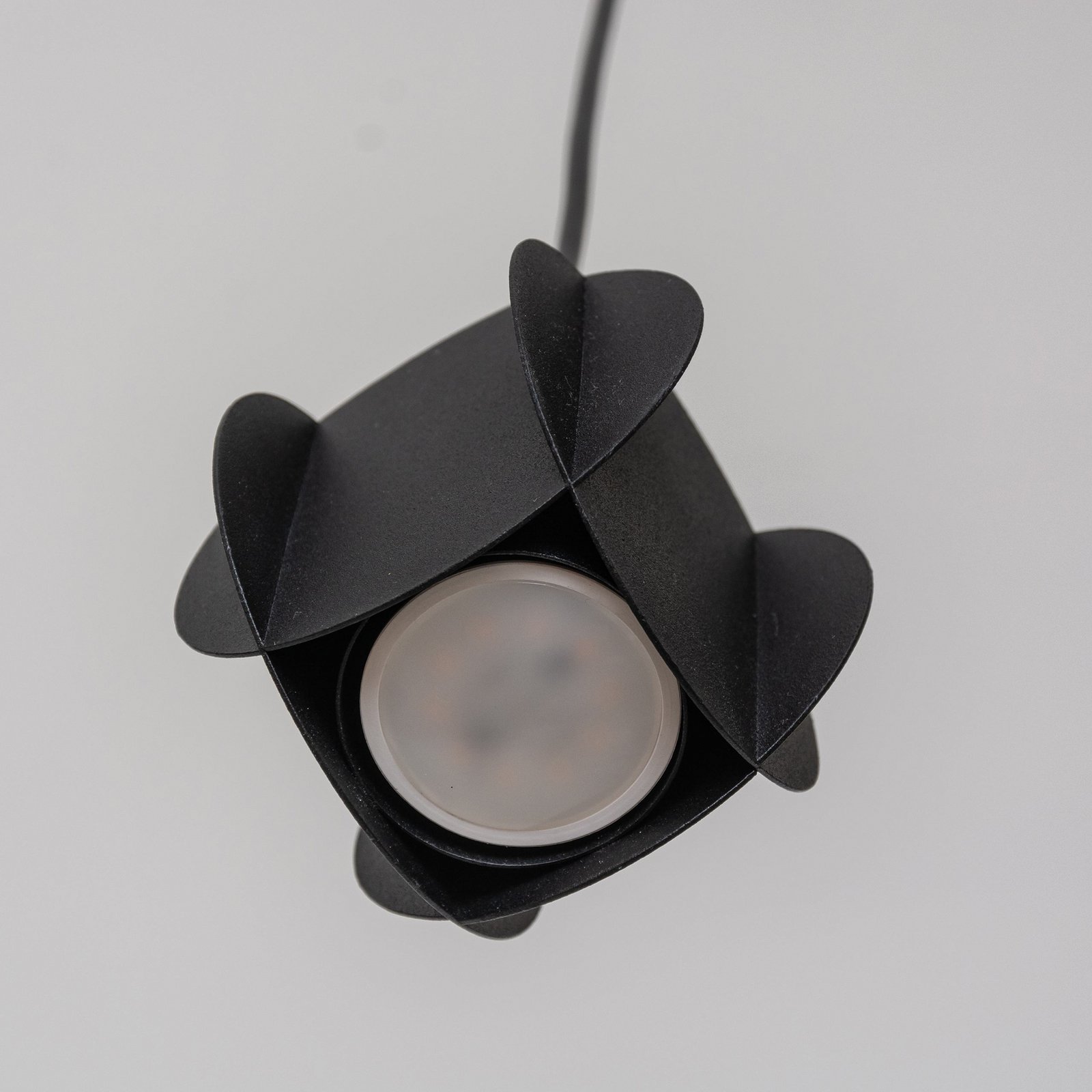 GAMBIT függesztéklámpa, fekete, Ø 10 cm, fém, GU10 LED