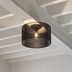 Lampa sufitowa Manby, Ø 45 cm, czarna, stalowa