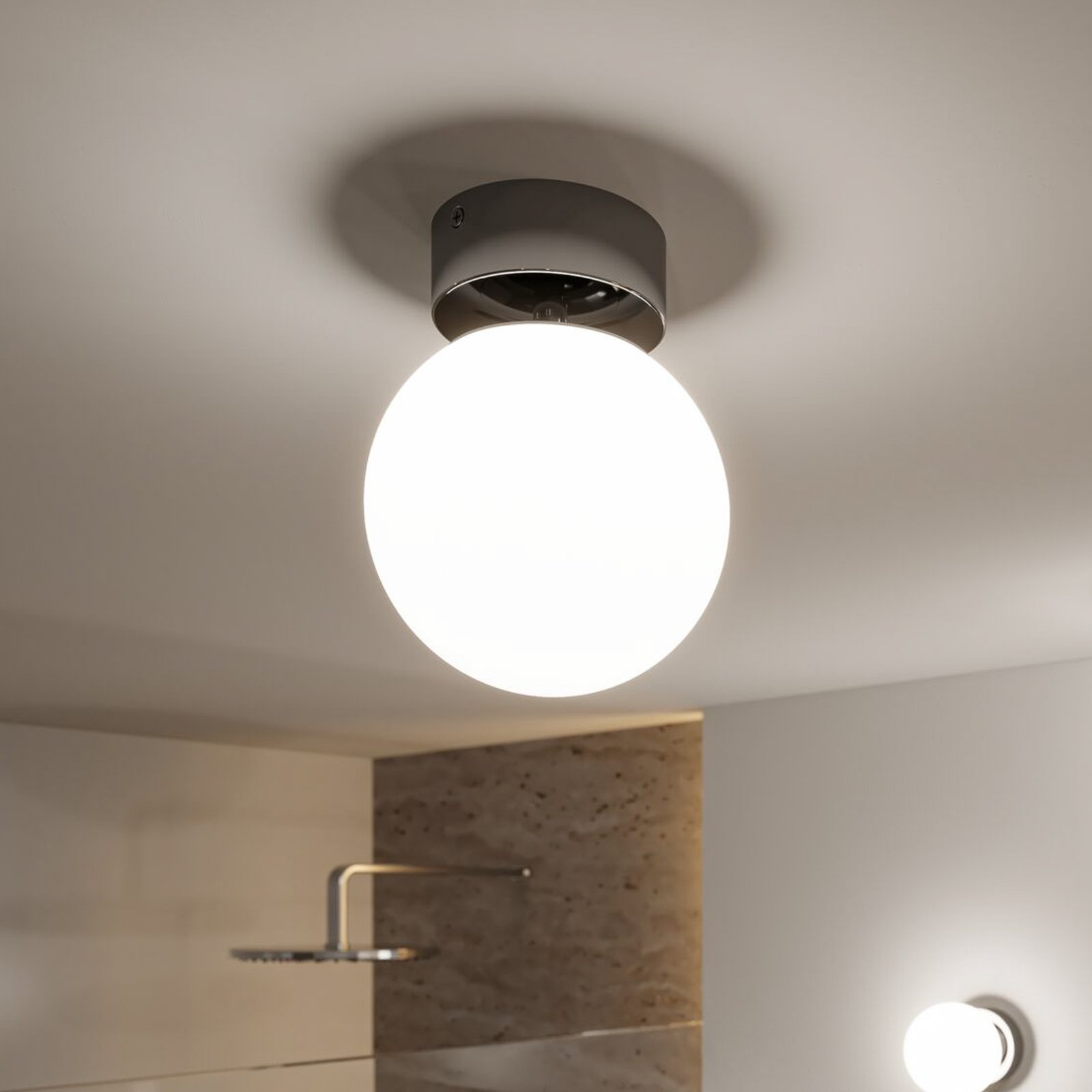 Gove LED Plafonnier IP44 Ø12 Chrome/Satin - Paulmann