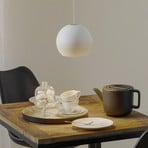 BEGA Studio Line pendant DALI, white/aluminium Ø19 cm