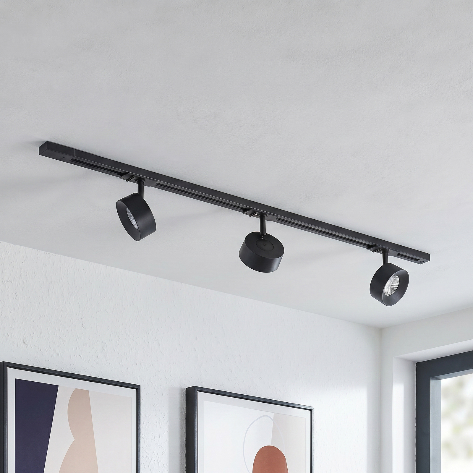 Σύστημα ράγας Lindby Linaro, Ø 9,5 cm, 3 φτερά, LED, μαύρο Σύστημα ράγας Lindby Linaro, Ø 9,5 cm, 3 φτερά, LED, μαύρο