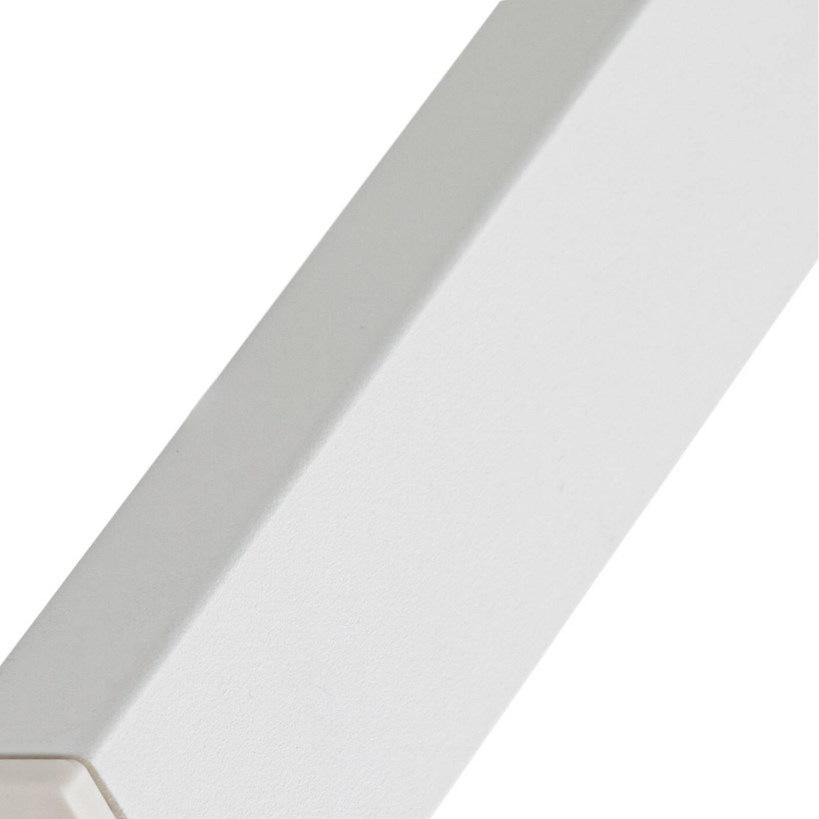 Lindby kinkiet zewnętrzny LED Sakari, biały, aluminium, wysokość 50 cm