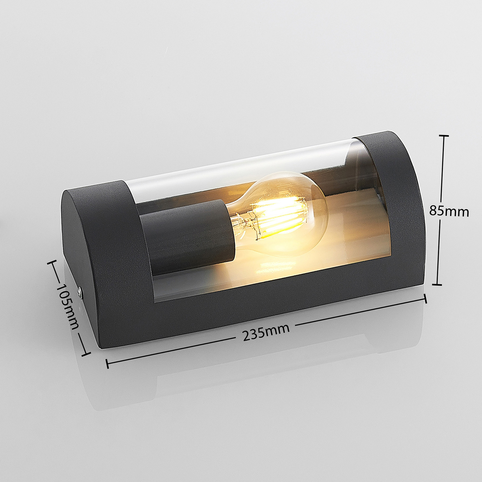 Junias Outdoor Wall Lamp Dark grey - Lindby