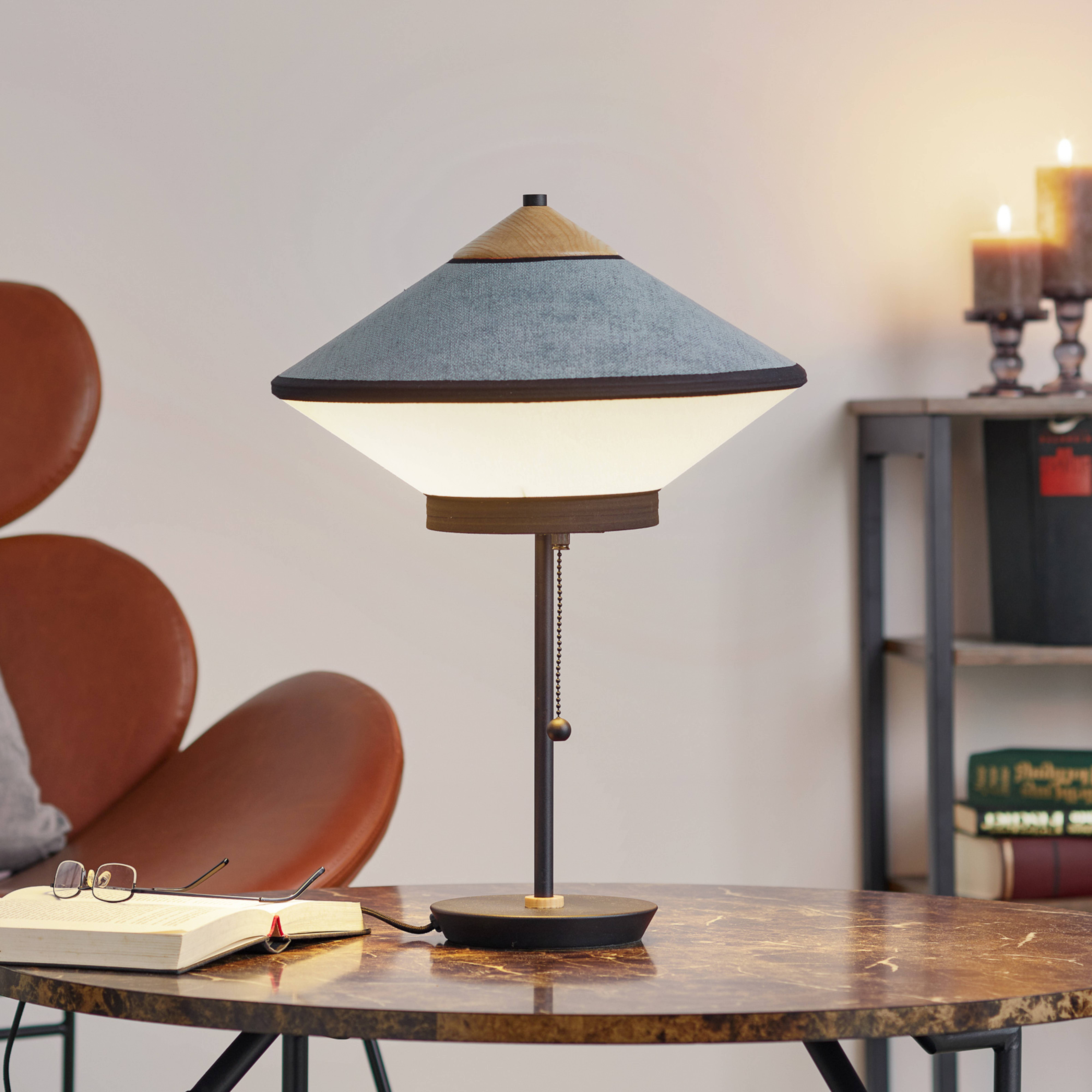 Forestier Cymbal S table lamp, Atlantic blue