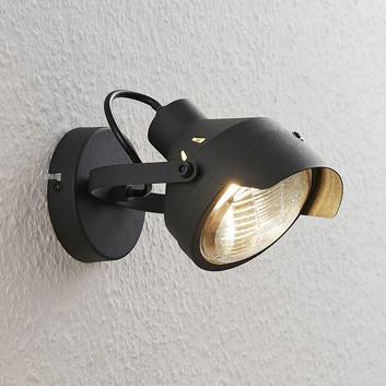 Koplamp-spot Henga in zwart, met één lampje