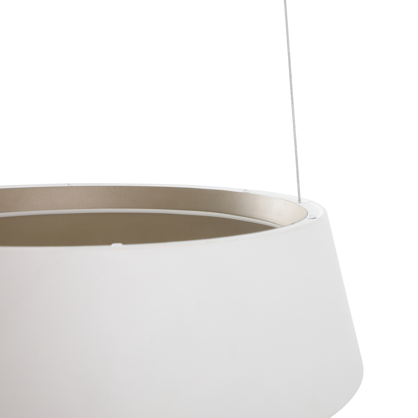 Lucande LED κρεμαστό φωτιστικό Belsar, λευκό, αλουμίνιο, CCT