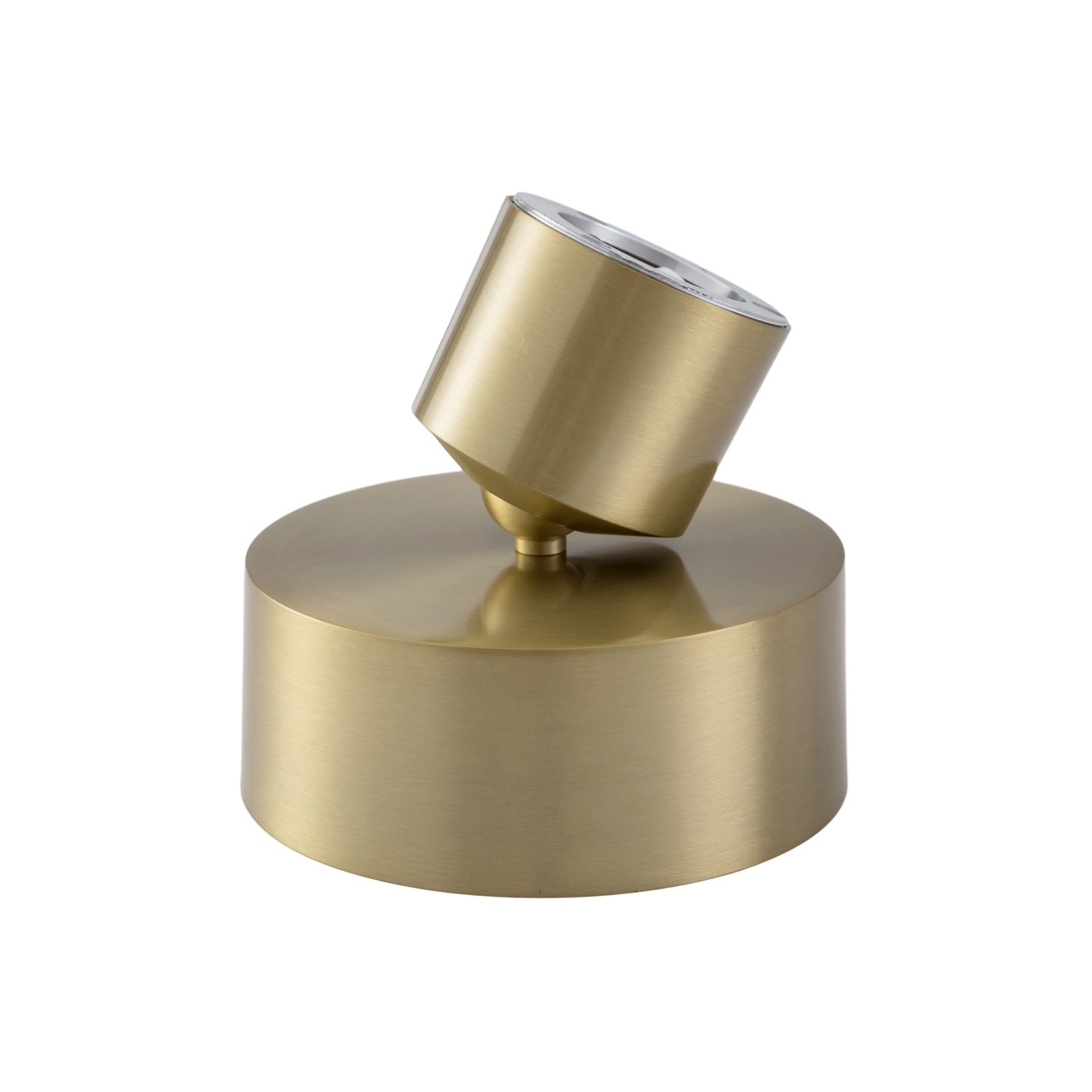 Lindby Nivoria LED spotlight, Ø 14 cm, gold-coloured, can be swivelled