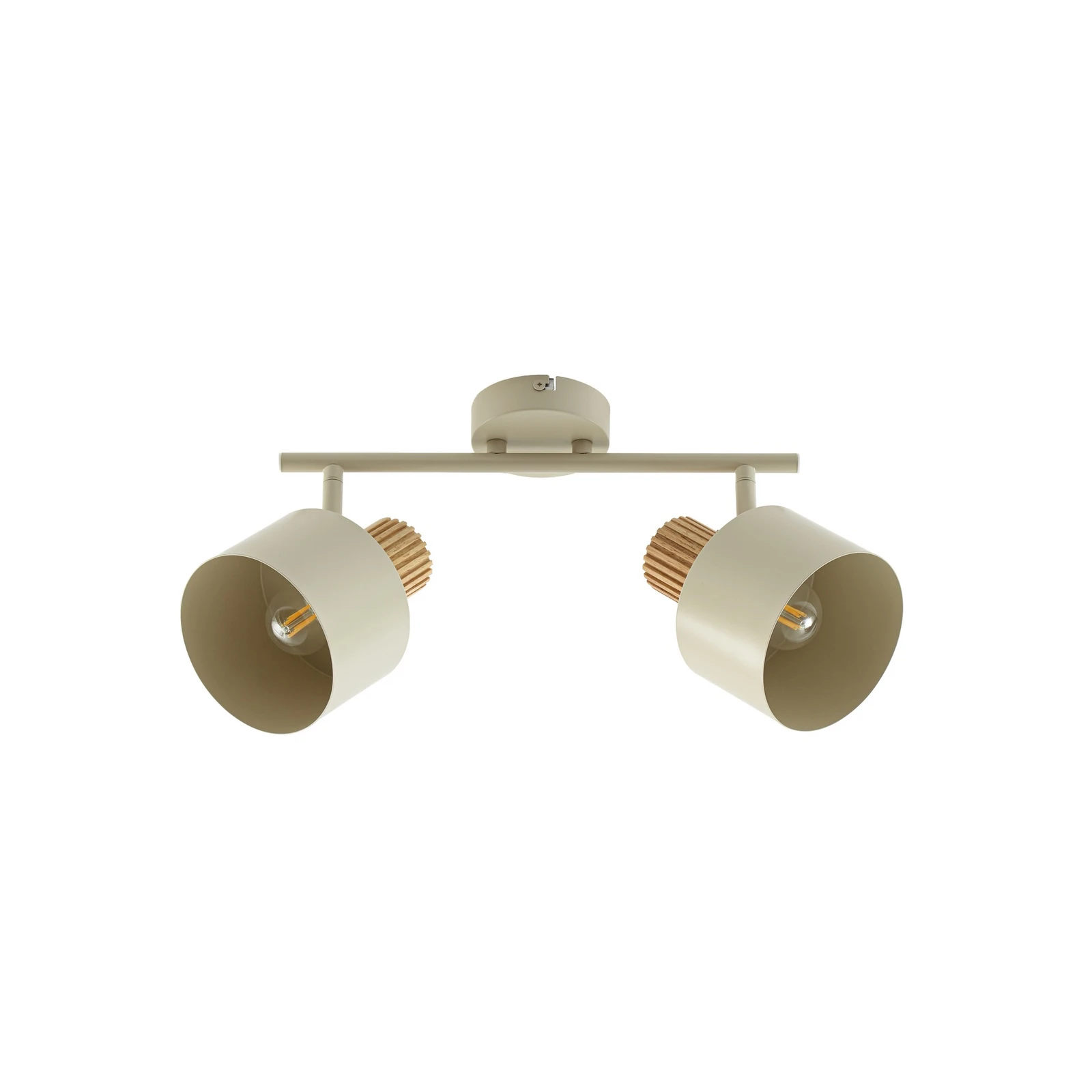 Lindby loftspot Lenja, 2 lyskilder, beige, E14, metal