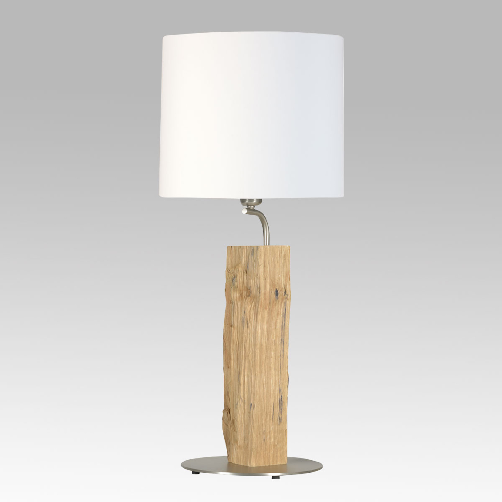 HerzBlut Neuer Kavalier - table lamp, wooden element, 56 cm, for Living / Dining Room, wood, metal, felt, E27, 46 W, energy efficiency: A++, H: 56 cm