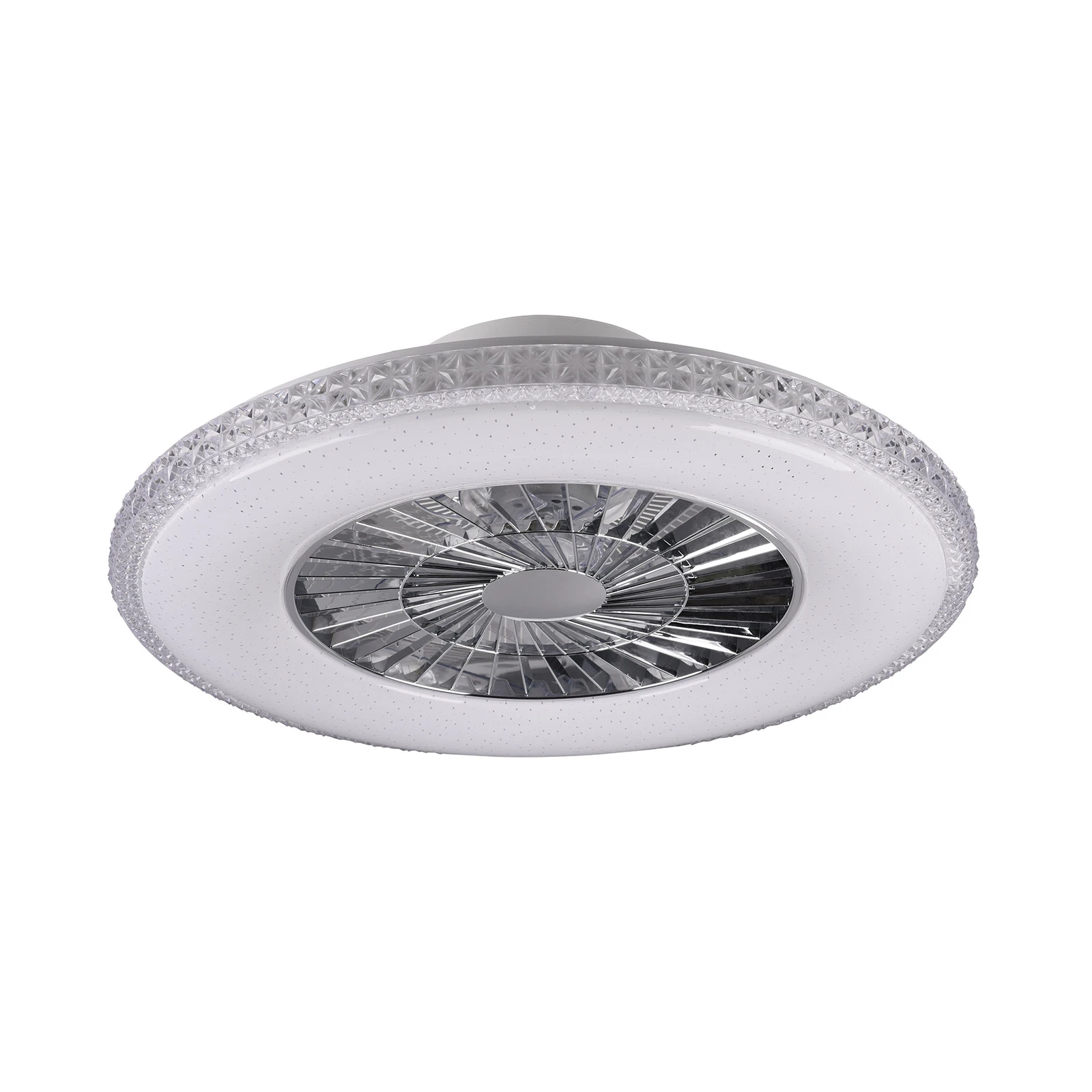 LED-Deckenventilator Harstad, Kristallrahmen