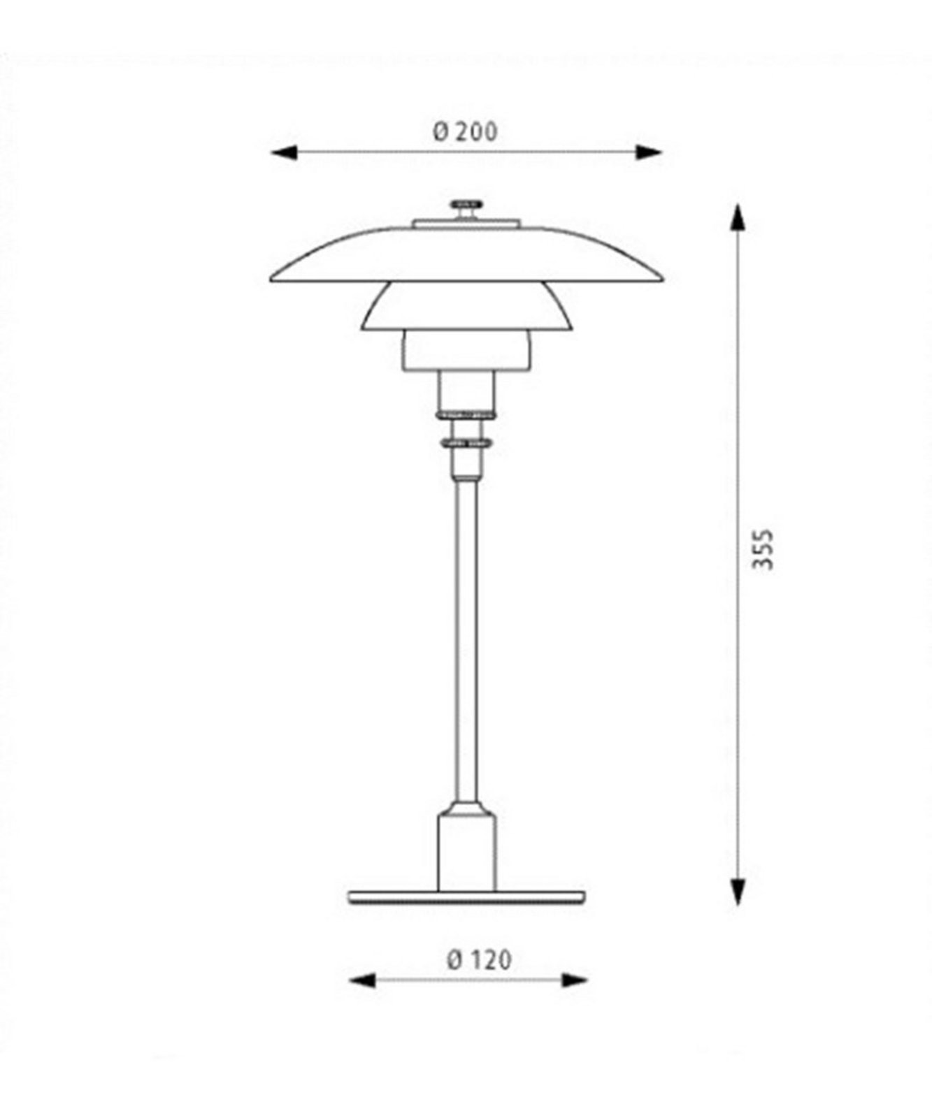 PH 2/1 Prestieranie pre Stolová Lampa & Nástenné Svietidlo & Stem Fitting Opál -