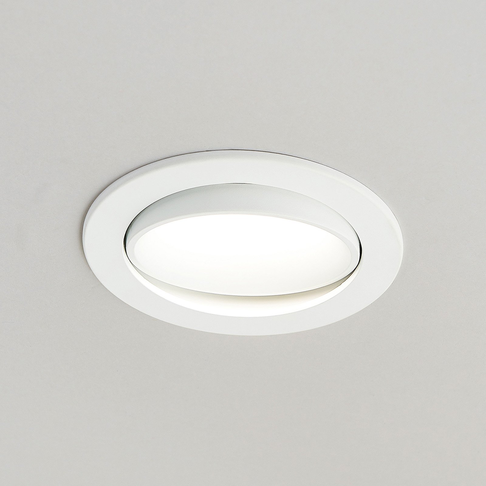 Arcchio Katerin LED-inbyggnadslampa, vit, vridbar