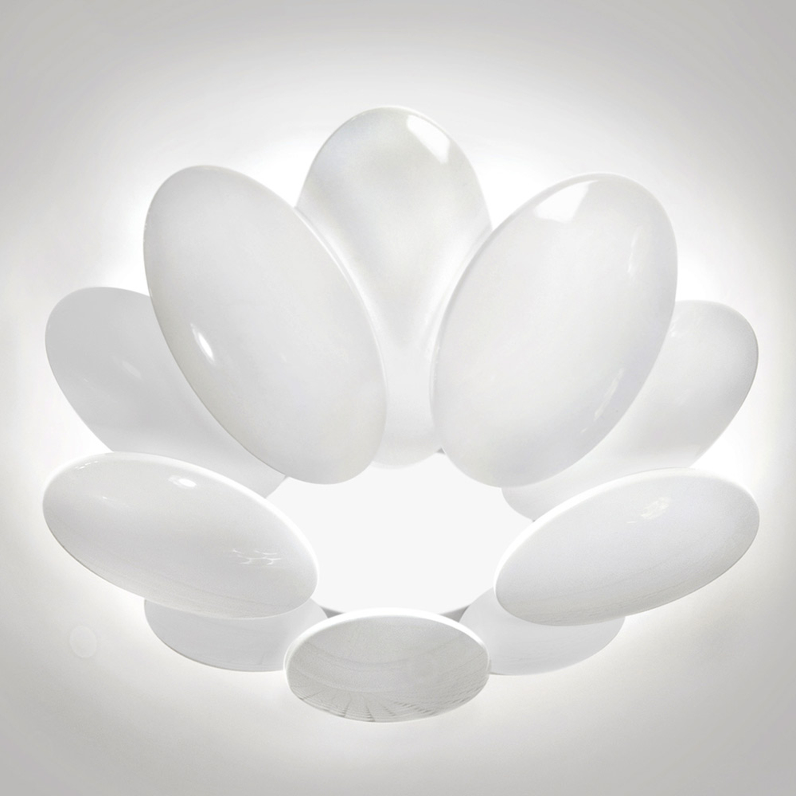 Milan Exclusive LED ceiling light Obolo 16 W, for Living / Dining Room, aluminium, plastic, glass, 16 W, energy efficiency: A+, H: 10.6 cm