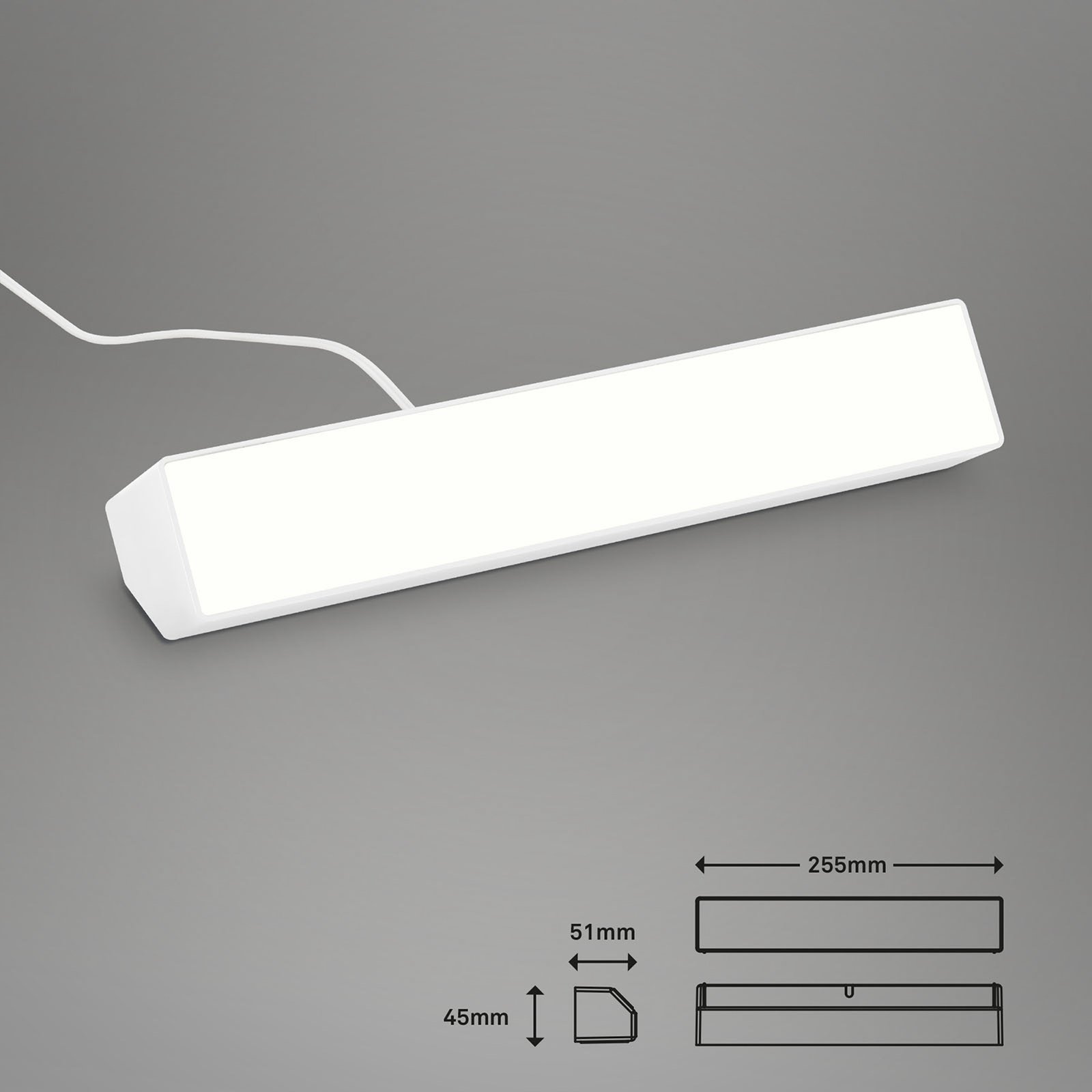 LED uplght wandlamp Muro S, CCT, RGB, dimbaar, wit