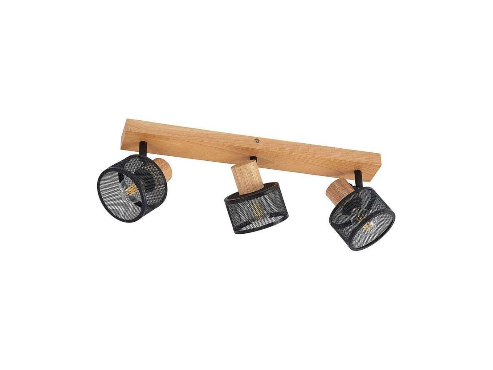 Evinora 3 Stropné Lampa Black/Wood - Lindby