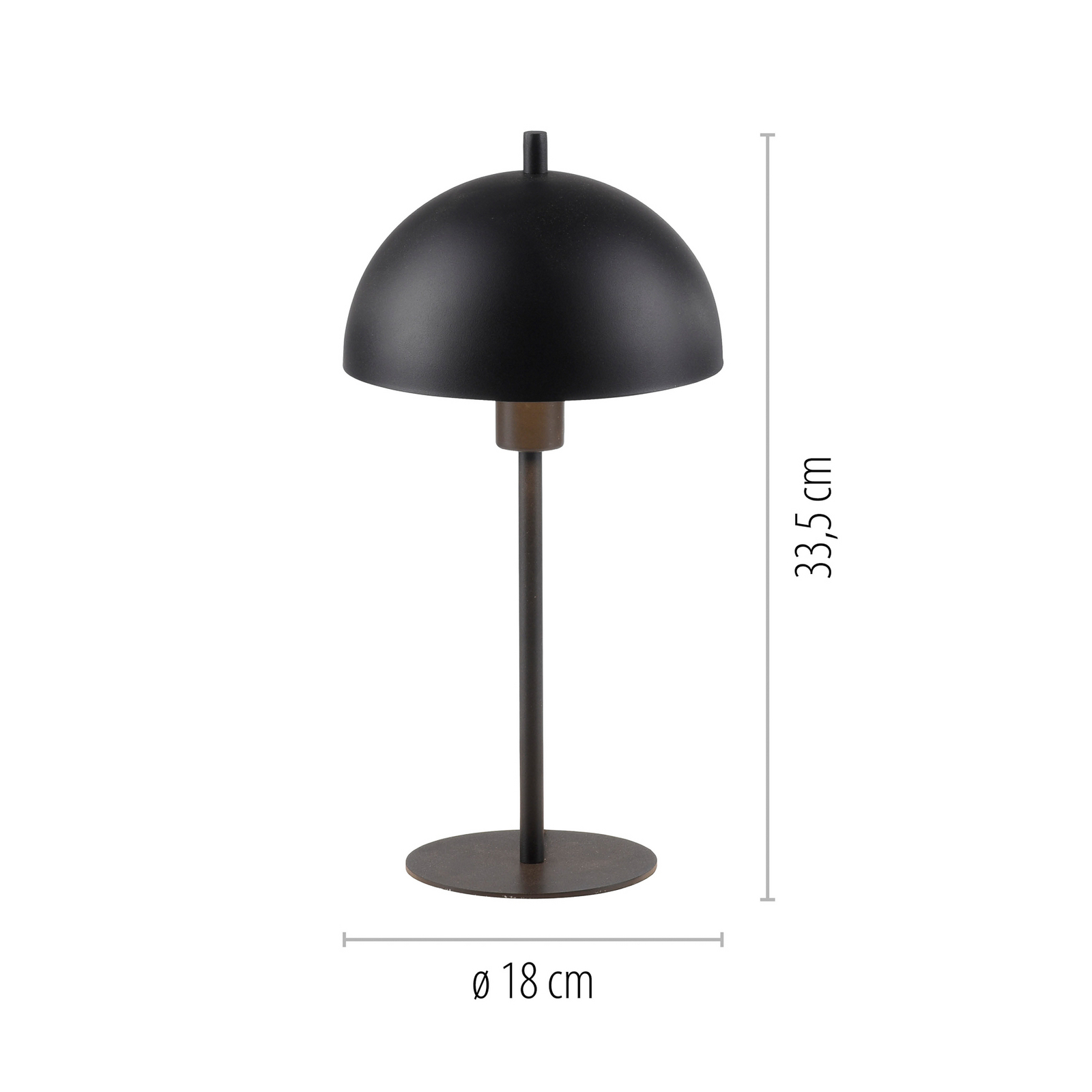 Schöner Wohnen bordlampe Ali, svart, jern, E14 Schöner Wohnen bordlampe Ali, svart, jern, E14