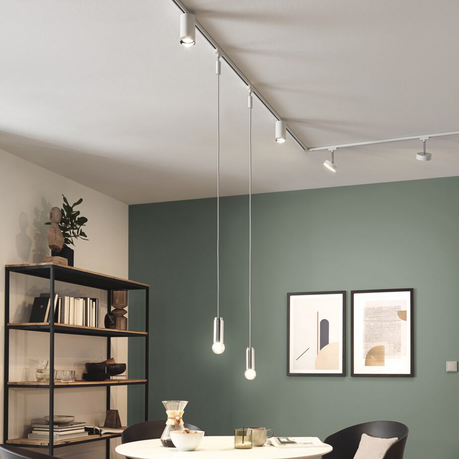 Spot pentru șină Paulmann URail Tube, alb semnal, metal, GU10