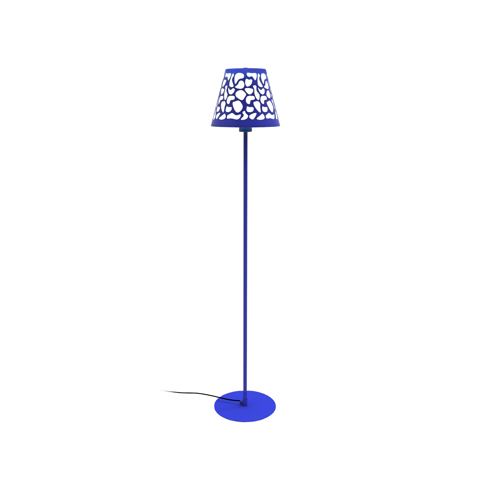 Aluminor Nihoa gulvlampe med hulmønster, blå/hvid
