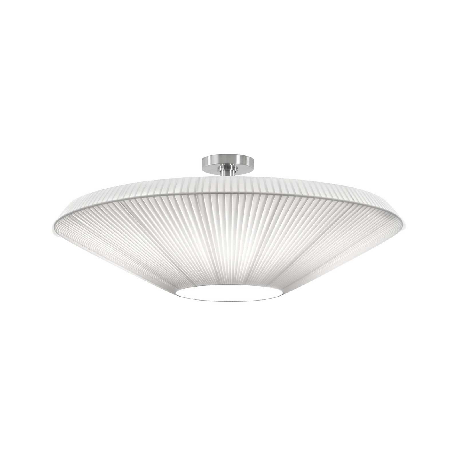 Bover Siam 80 plafonieră nichel/alb plastic - Camera de zi / sufragerie - design - nichel alb