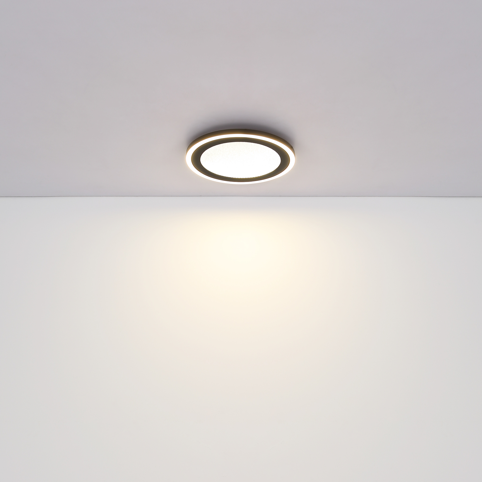 Davies LED ceiling lamp with crystal effect Ø34cm