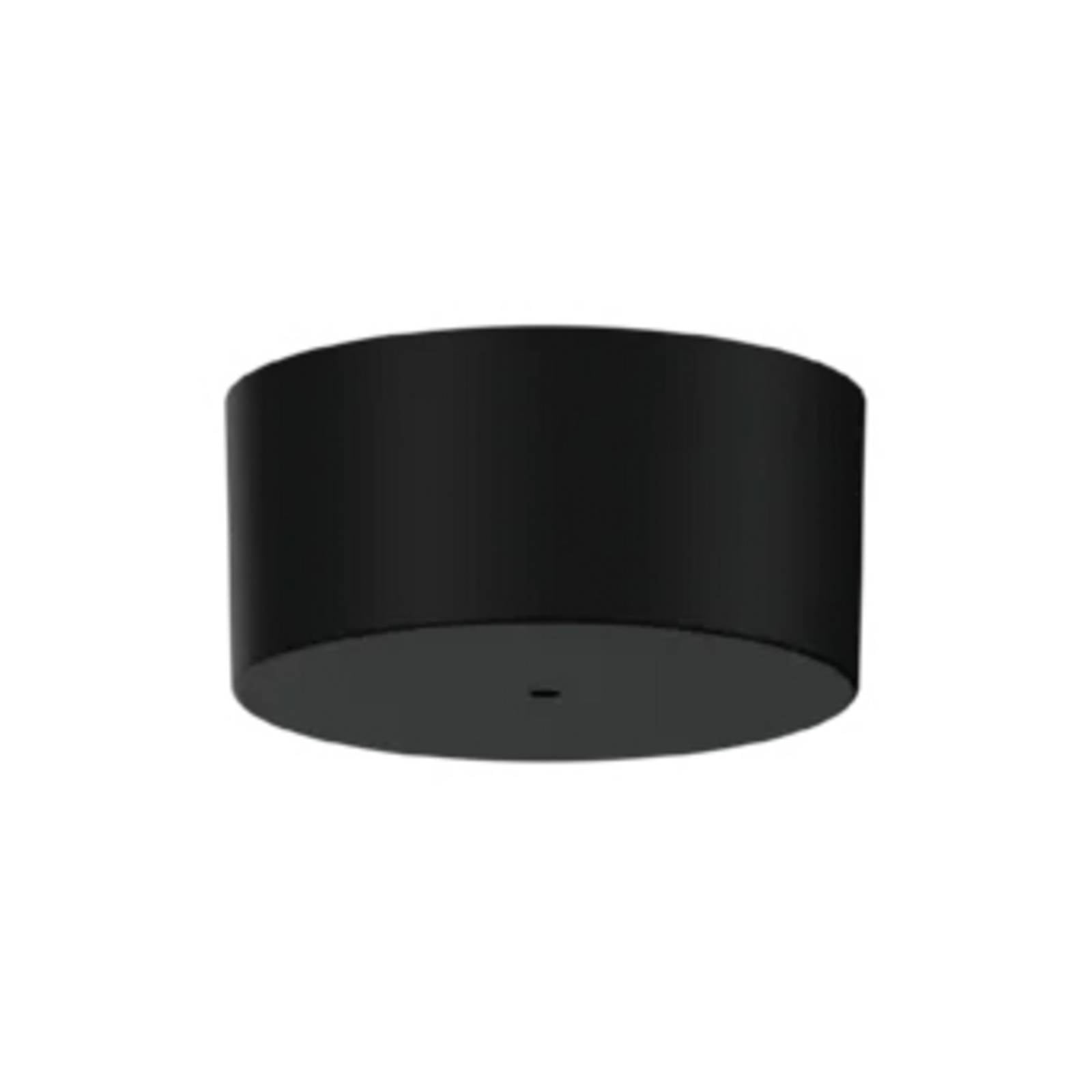 Levně Wever & Ducré Lighting WEVER & DUCRÉ Basis kulatá černá s 7W 350 mA stmívatelným modulem