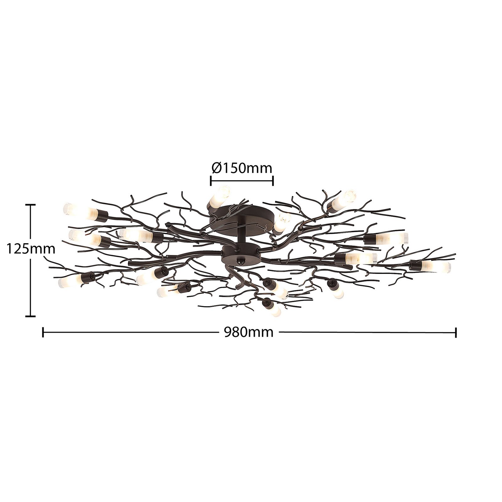 Bigna Plafonnier Dark Brown - Lindby