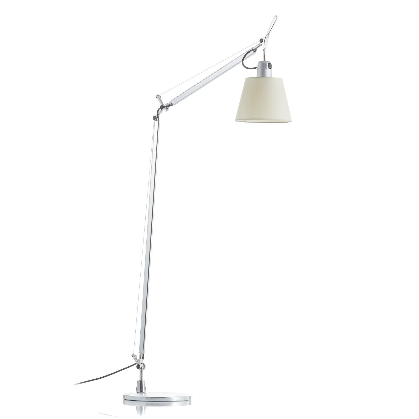 Artemide Tolomeo Basculante floor lamp paper 108cm, for Living / Dining Room, aluminium, paper, steel, E27, 46 W, H: 108 cm