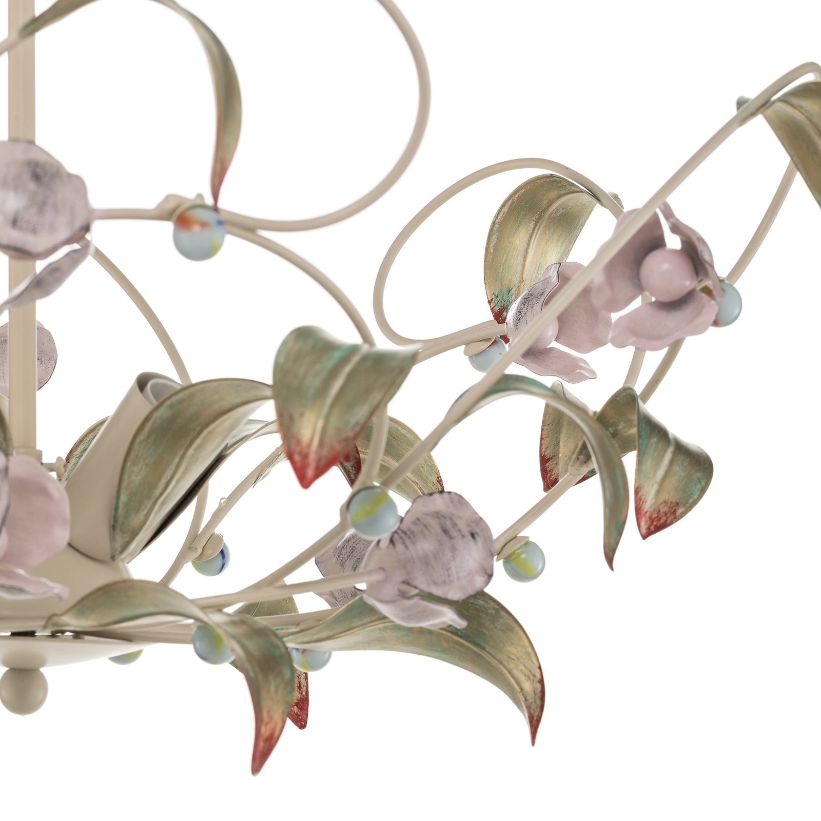 Rose ceiling light as a chandelier, 5-bulb