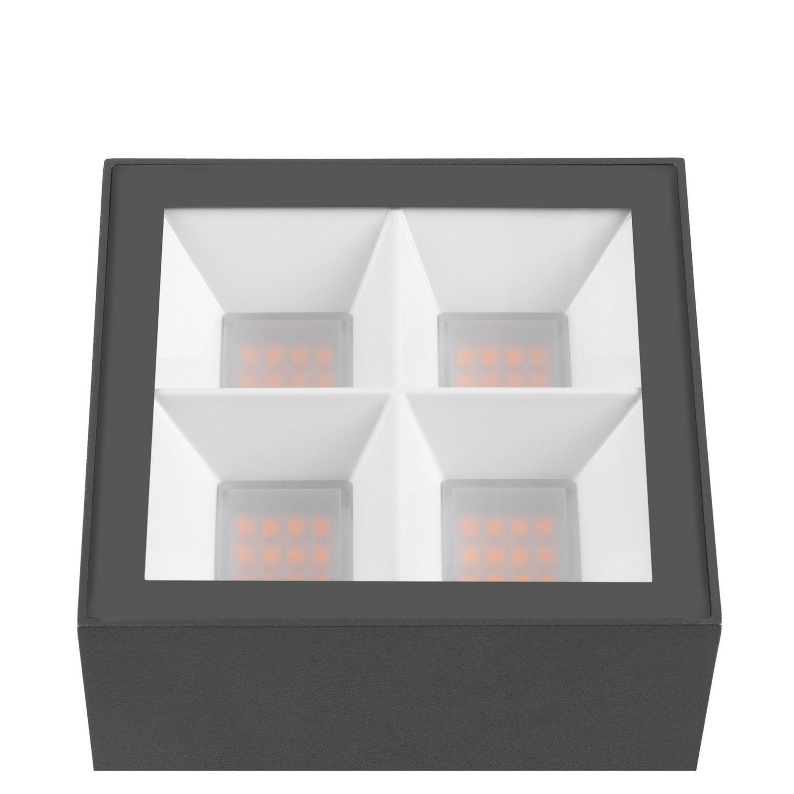 SLV LED pamatlampa S-Cube 35, antracīts, alumīnija, augstums 35 cm