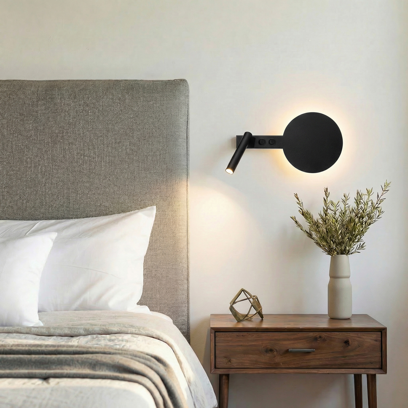 Стенна лампа Hotel Mood B, черна, метал, G9