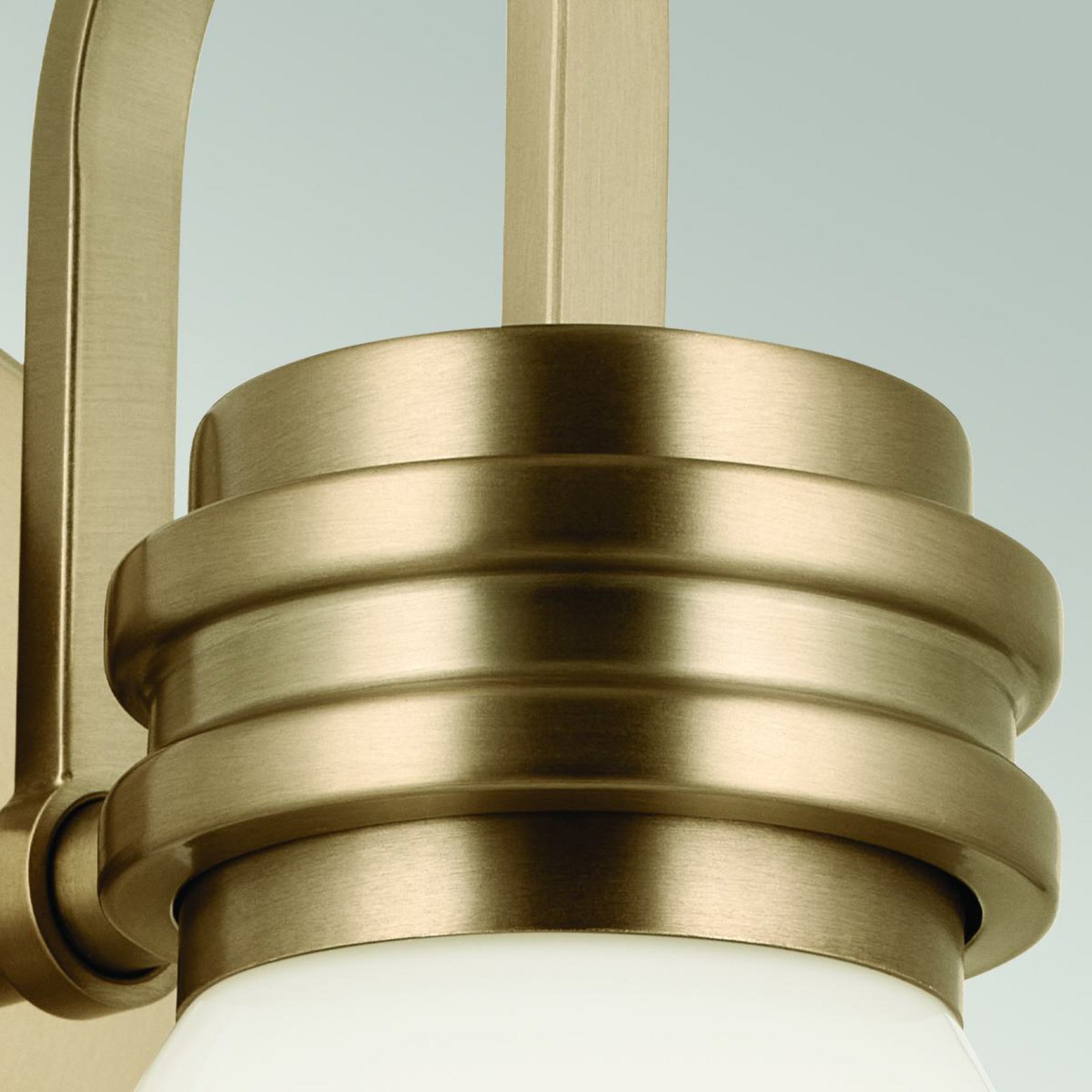 Aplique de pared Farum 1, color bronce, acero, cristal, G9