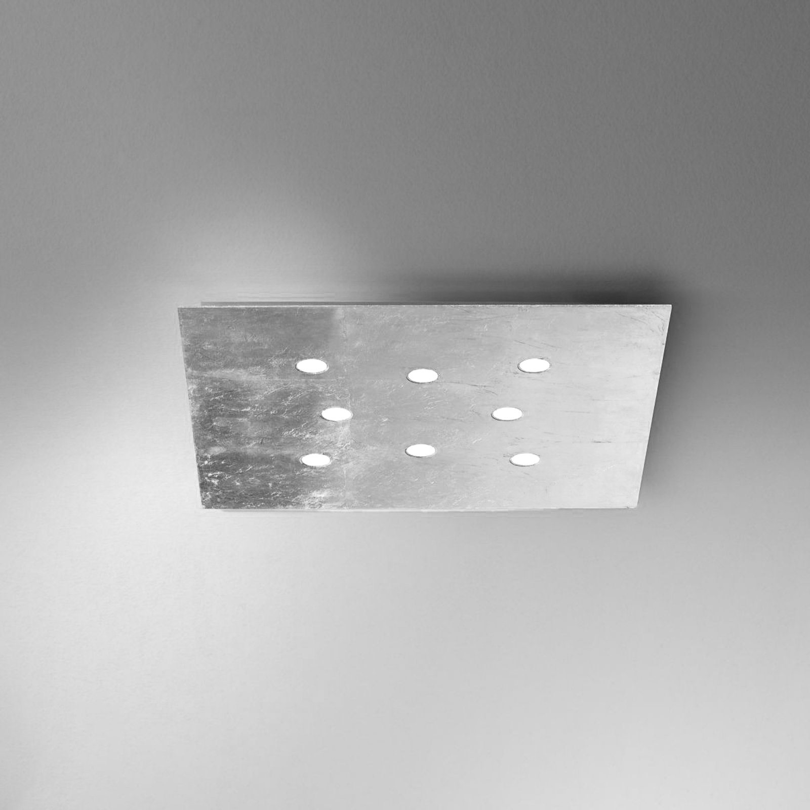ICONE Slim - płaska lampa sufitowa LED 8-punktowa biała