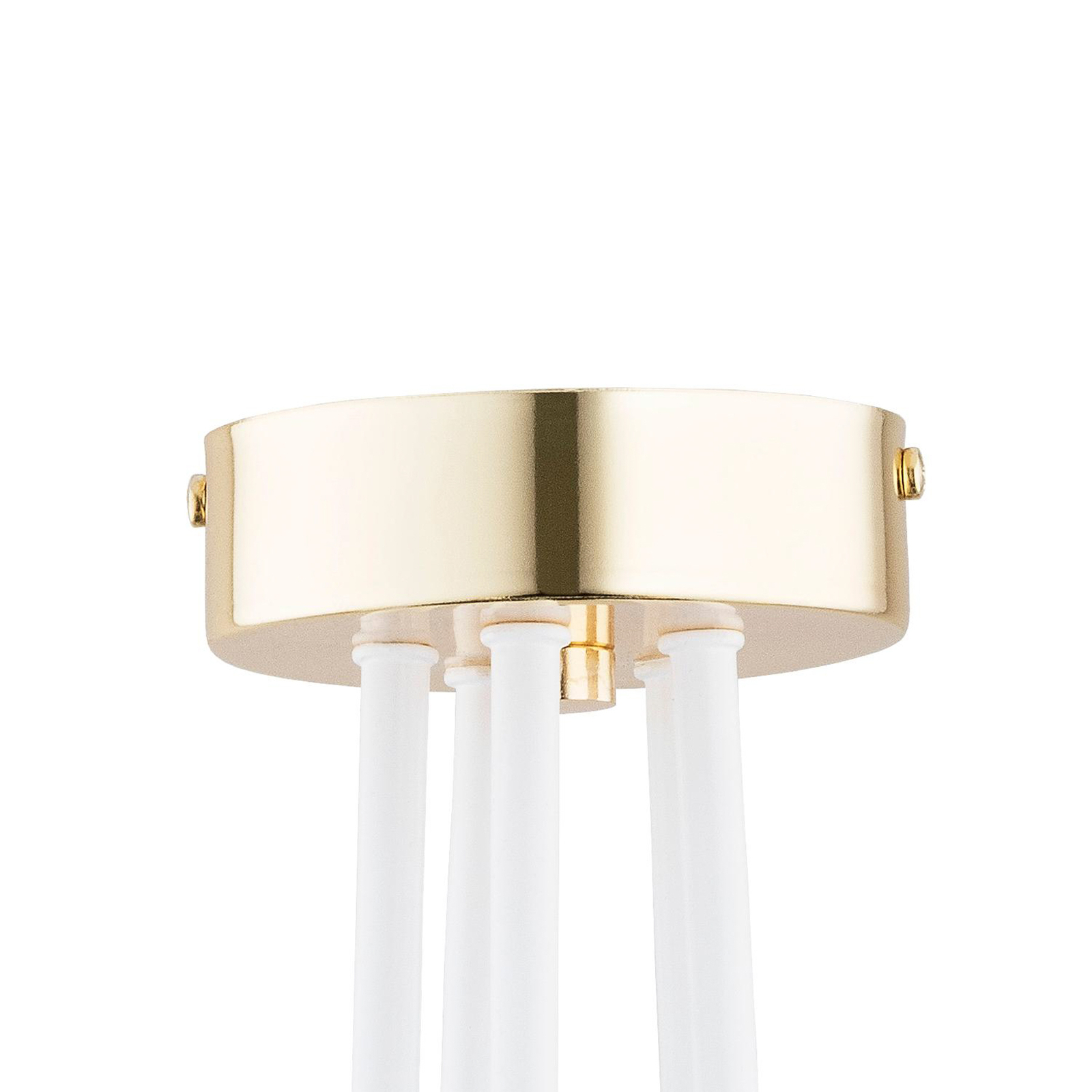 Candeeiro de teto Tango, branco / dourado, 5 lâmpadas, Ø 55 cm