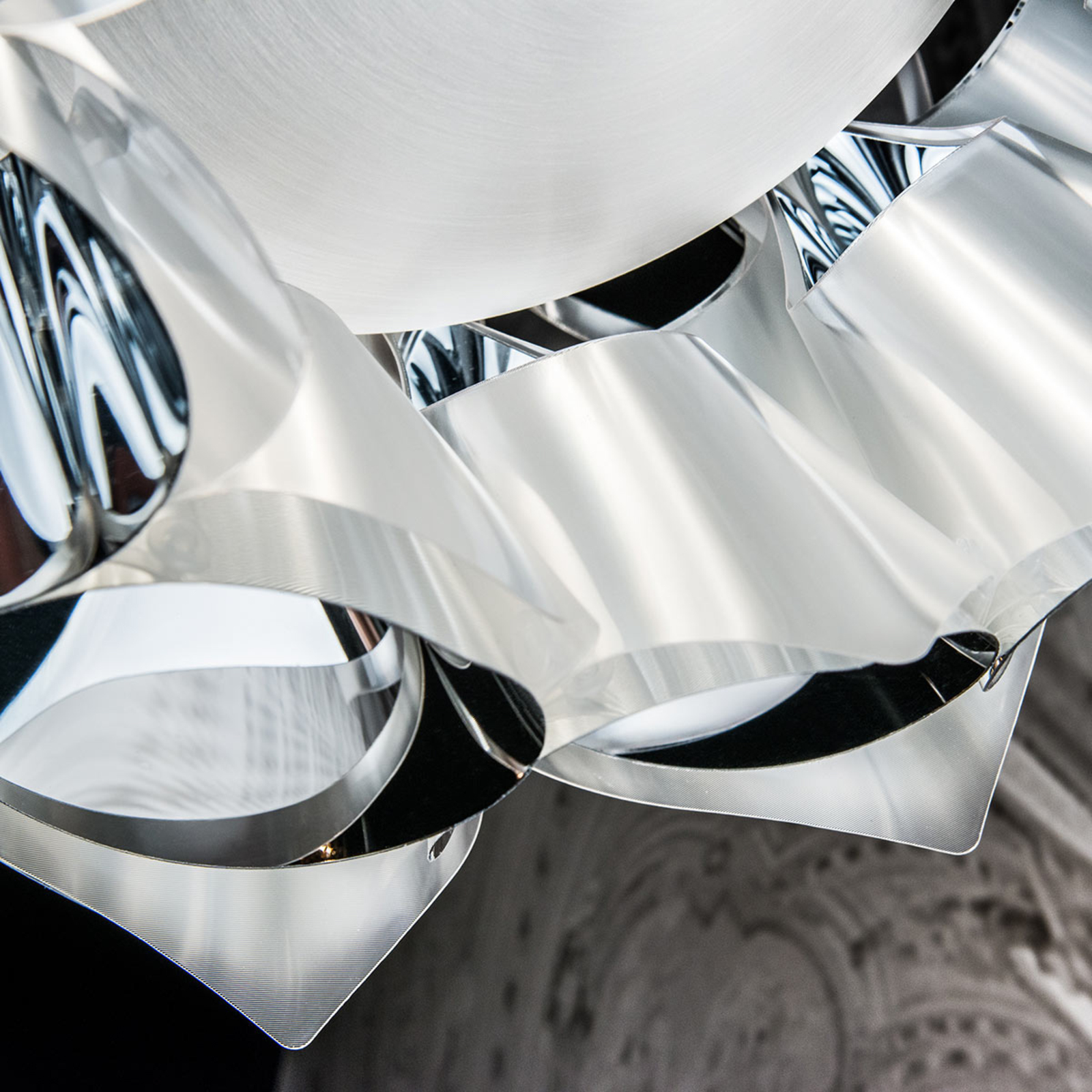 Slamp Flora - designer-hængelampe, sølv, 50 cm