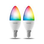 Calex Smart LED kaars E14 B35 4,9W CCT RGB set van 2