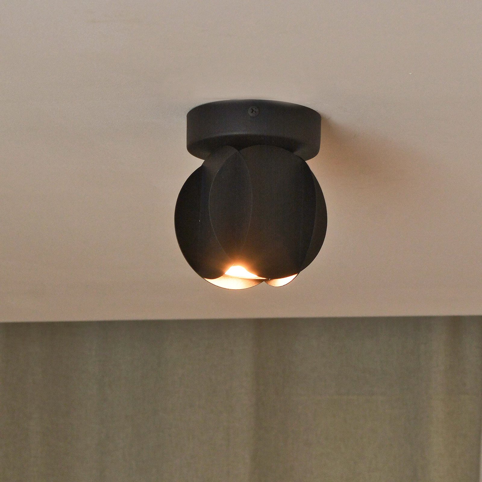 GAMBIT laevalgusti, must, Ø 10 cm, metall, GU10 LED