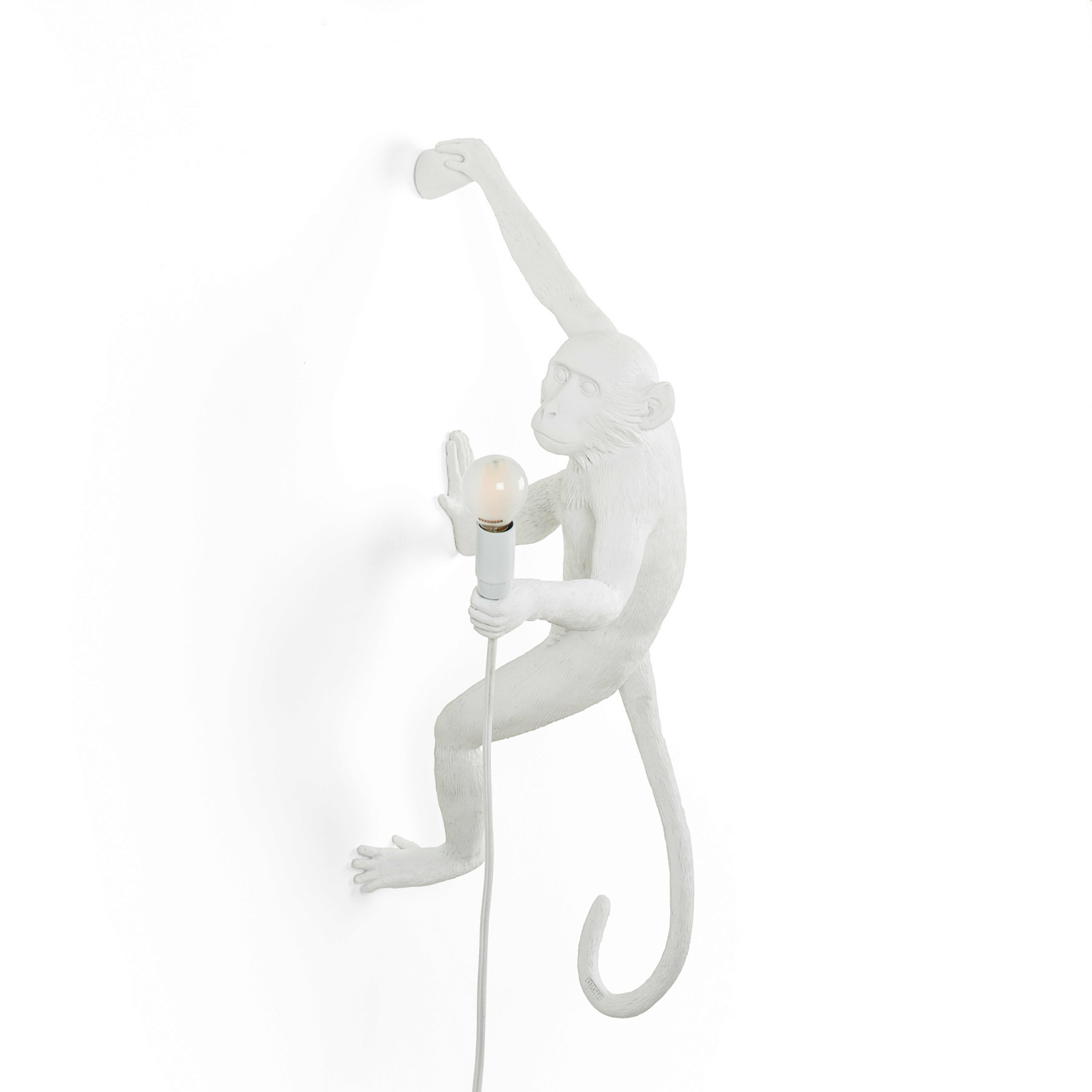 Monkey Hanging Applique Murale Right - Seletti