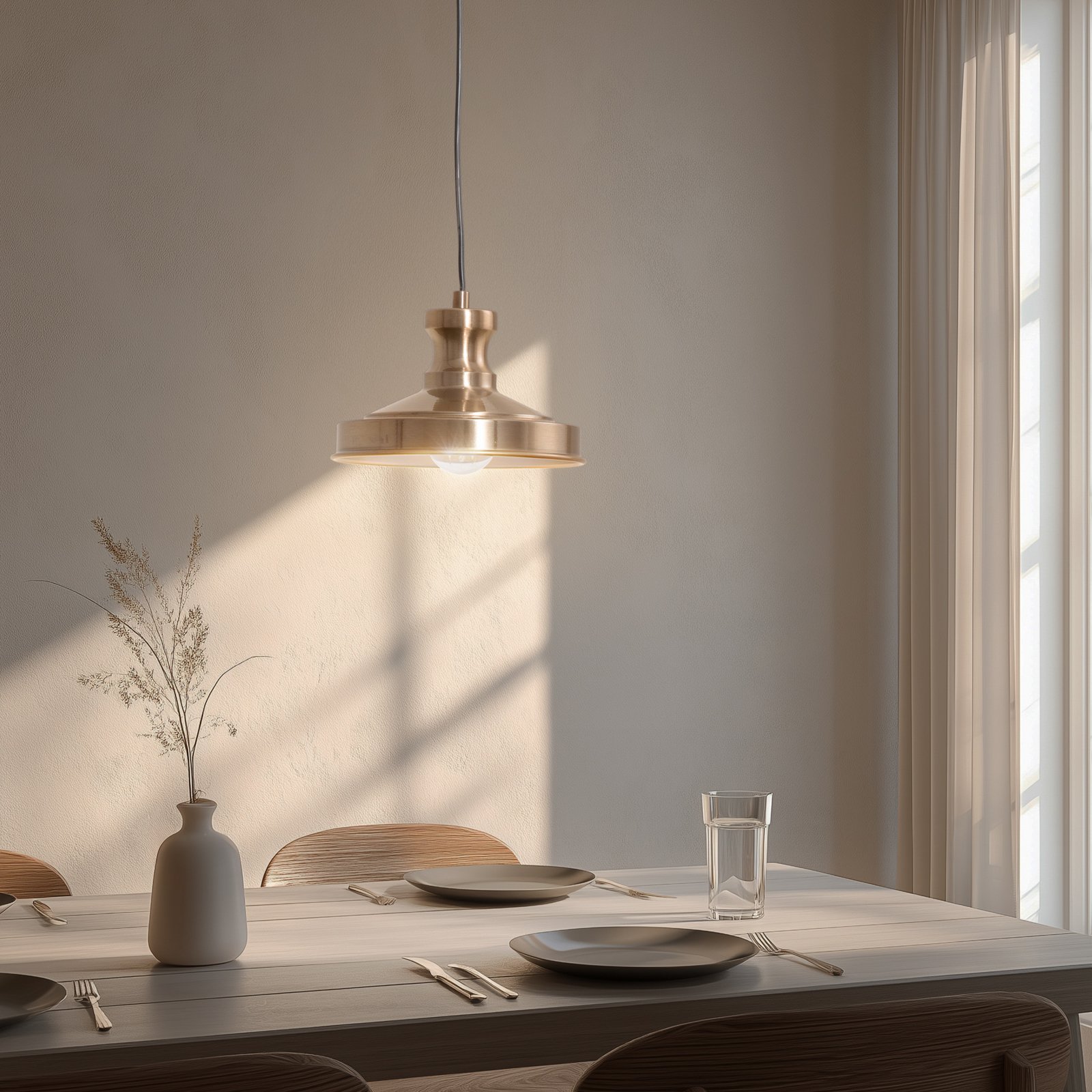 Závěsné světlo Berceste, zlatá, kov, Ø 22 cm, E27